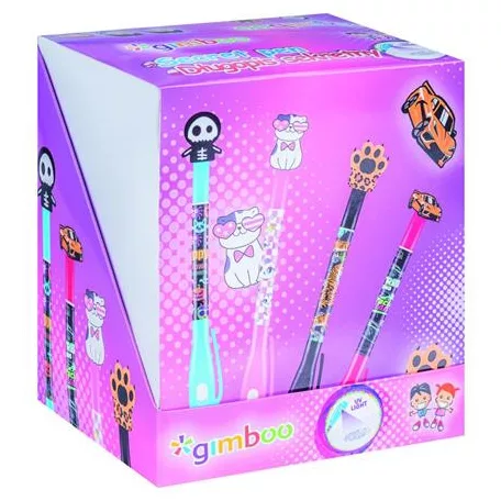 Golyóstoll display, láthatatlan tintával, "Gimboo", 4 különböző mintával