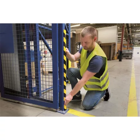 DURABLE Sarokvédő profil, DURABLE "C35", sárga-fekete
