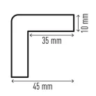 DURABLE Sarokvédő profil, DURABLE "C35", sárga-fekete
