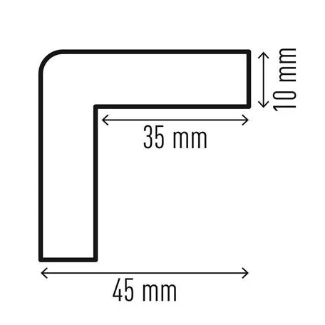 DURABLE Sarokvédő profil, DURABLE "C35", sárga-fekete