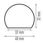 DURABLE Felületvédő profil, DURABLE "S32R", sárga-fekete