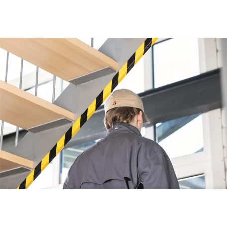 DURABLE Élvédő profil, DURABLE "E8", sárga-fekete