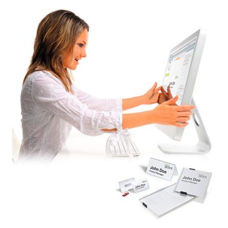 DURABLE Betétlap, 40x75 mm, DURABLE, fehér