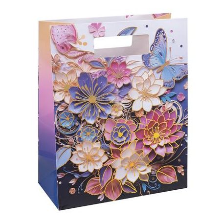 DONAU Ajándéktáska, 26x32,5x10 cm, DONAU "Home" vegyes minta