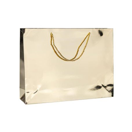 DONAU Ajándéktáska, zsinórfüles, 40x30x10 cm, DONAU "Home", vegyes metál színek