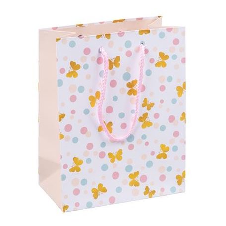 DONAU Ajándéktáska, zsinórfüles, 18x23x10 cm, DONAU "Home", vegyes minta