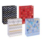 DONAU Ajándéktáska, zsinórfüles, 25x30x10 cm, DONAU "Home", vegyes minta