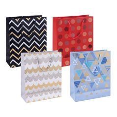   DONAU Ajándéktáska, zsinórfüles, 25x30x10 cm, DONAU "Home", vegyes minta