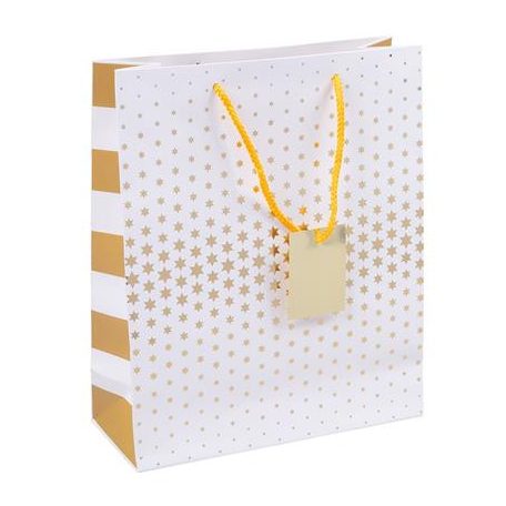 DONAU Ajándéktáska, zsinórfüles,  25x30x10cm, DONAU "Home", vegyes minta