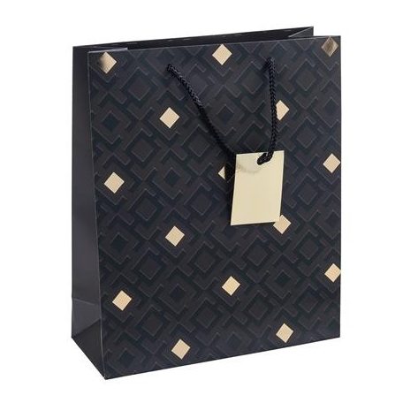 DONAU Ajándéktáska, zsinórfüles,  25x30x10cm, DONAU "Home", vegyes minta