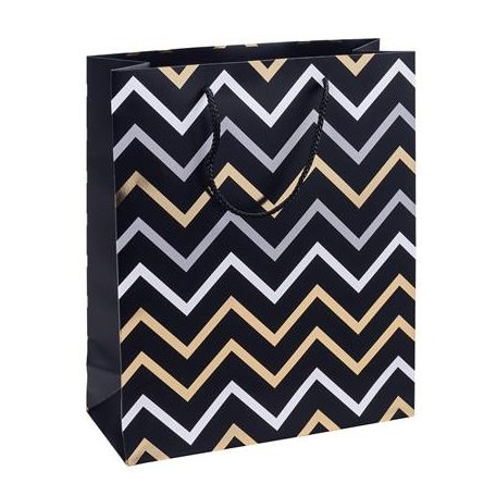 DONAU Ajándéktáska, zsinórfüles, 25x30x10 cm, DONAU "Home", vegyes minta