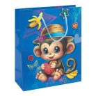 DONAU Ajándéktáska, zsinórfüles, 25x30x10 cm, DONAU "Home", vegyes gyermek minta