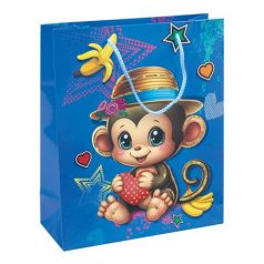   DONAU Ajándéktáska, zsinórfüles, 25x30x10 cm, DONAU "Home", vegyes gyermek minta