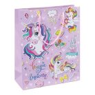 DONAU Ajándéktáska, zsinórfüles, 25x30x10 cm, DONAU "Home", vegyes gyermek minta