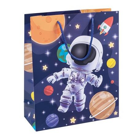 DONAU Ajándéktáska, zsinórfüles, 25x30x10 cm, DONAU "Home", vegyes gyermek minta