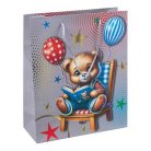 DONAU Ajándéktáska, zsinórfüles, 25x30x10 cm, DONAU "Home", vegyes gyermek minta