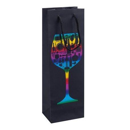 DONAU Italtartó tasak, zsinórfüles, 12x35,5x8 cm, DONAU "Home", vegyes minta