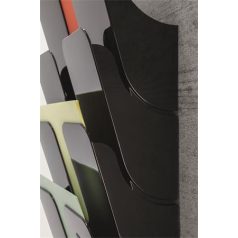   DURABLE Prospektustartó, fali, álló, A4, DURABLE "FLEXIPLUS 6", fekete