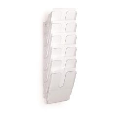   DURABLE Prospektustartó, fali, álló, A4, DURABLE "FLEXIPLUS 6", áttetsző