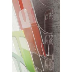   DURABLE Prospektustartó, fali, álló, A4, DURABLE "FLEXIPLUS 6", áttetsző