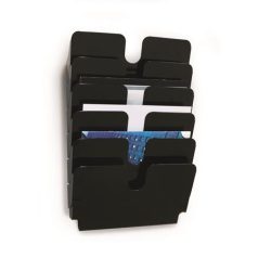   DURABLE Prospektustartó, fali, fekvő, A4, DURABLE "FLEXIPLUS 6", fekete