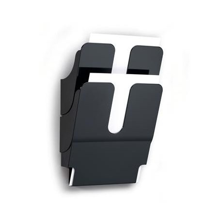 DURABLE Prospektustartó, fali, álló, A4, DURABLE "FLEXIPLUS 2", fekete