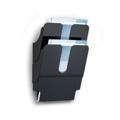   DURABLE Prospektustartó, fali, álló, A4, DURABLE "FLEXIPLUS 2", fekete