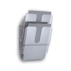   DURABLE Prospektustartó, fali, álló, A4, DURABLE "FLEXIPLUS 2", áttetsző