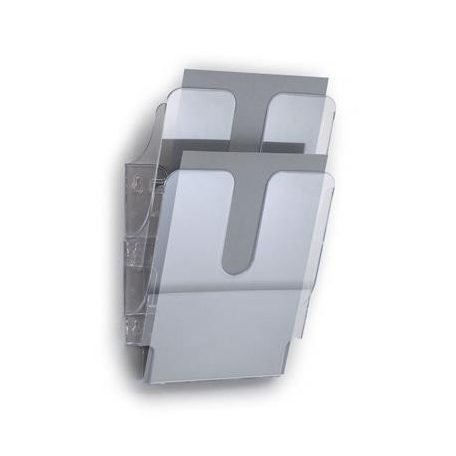 DURABLE Prospektustartó, fali, álló, A4, DURABLE "FLEXIPLUS 2", áttetsző