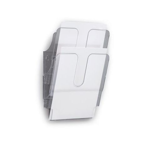 DURABLE Prospektustartó, fali, álló, A4, DURABLE "FLEXIPLUS 2", áttetsző
