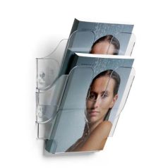   DURABLE Prospektustartó, fali, álló, A5, DURABLE "FLEXIPLUS 2", áttetsző