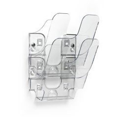   DURABLE Prospektustartó, fali, álló, A5, DURABLE "FLEXIPLUS 2", áttetsző