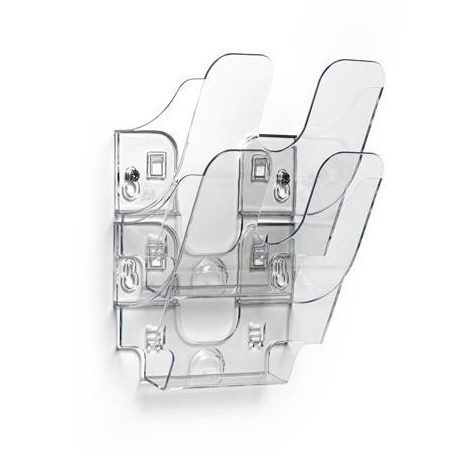 DURABLE Prospektustartó, fali, álló, A5, DURABLE "FLEXIPLUS 2", áttetsző