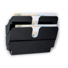 DURABLE Prospektustartó, fali, fekvő, A4, DURABLE "FLEXIPLUS 2", fekete