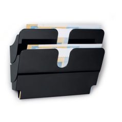   DURABLE Prospektustartó, fali, fekvő, A4, DURABLE "FLEXIPLUS 2", fekete