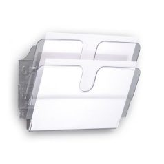   DURABLE Prospektustartó, fali, fekvő, A4, DURABLE "FLEXIPLUS 2", áttetsző
