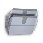 DURABLE Prospektustartó, fali, fekvő, A4, DURABLE "FLEXIPLUS 2", áttetsző