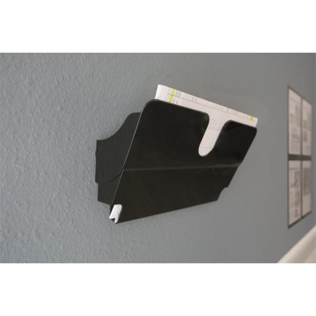 DURABLE Prospektustartó, fali, fekvő, A4, mágneses, DURABLE "FLEXIPLUS", fekete