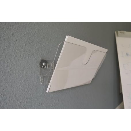 DURABLE Prospektustartó, fali, fekvő, A4, mágneses, DURABLE "FLEXIPLUS", áttetsző