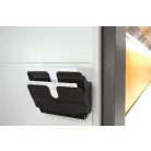 DURABLE Prospektustartó, fali, fekvő, A4, mágneses, DURABLE "FLEXIPLUS 2", fekete