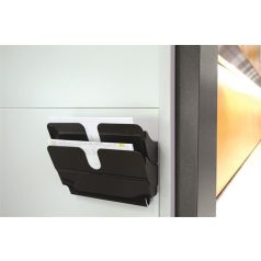   DURABLE Prospektustartó, fali, fekvő, A4, mágneses, DURABLE "FLEXIPLUS 2", fekete