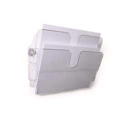   DURABLE Prospektustartó, fali, fekvő, A4, mágneses, DURABLE "FLEXIPLUS 2", áttetsző