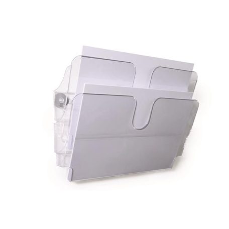 DURABLE Prospektustartó, fali, fekvő, A4, mágneses, DURABLE "FLEXIPLUS 2", áttetsző