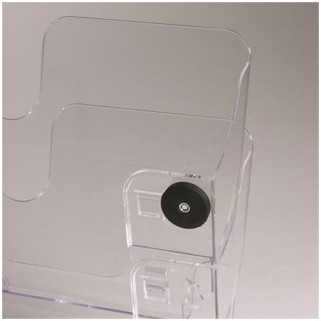 DURABLE Prospektustartó, fali, fekvő, A4, mágneses, DURABLE "FLEXIPLUS 2", áttetsző