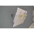 DURABLE Prospektustartó, fali, fekvő, A4, mágneses, DURABLE "FLEXIPLUS 2", áttetsző