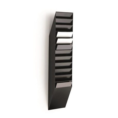DURABLE Prospektustartó, fali, álló, A4, DURABLE "FLEXIBOXX 12", fekete