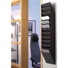   DURABLE Prospektustartó, fali, álló, A4, DURABLE "FLEXIBOXX 12", fekete