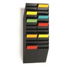 DURABLE Prospektustartó, fali, álló, A4, DURABLE "FLEXIBOXX 12", fekete