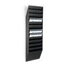 DURABLE Prospektustartó, fali, fekvő, A4, DURABLE "FLEXIBOXX 12", fekete