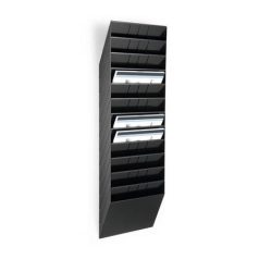  DURABLE Prospektustartó, fali, fekvő, A4, DURABLE "FLEXIBOXX 12", fekete